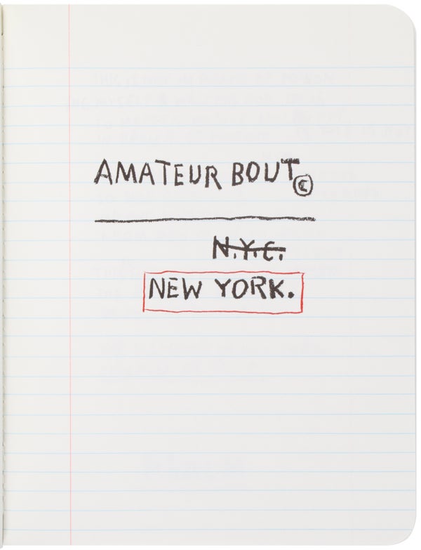 Amateur Bout N.Y.C. New York.