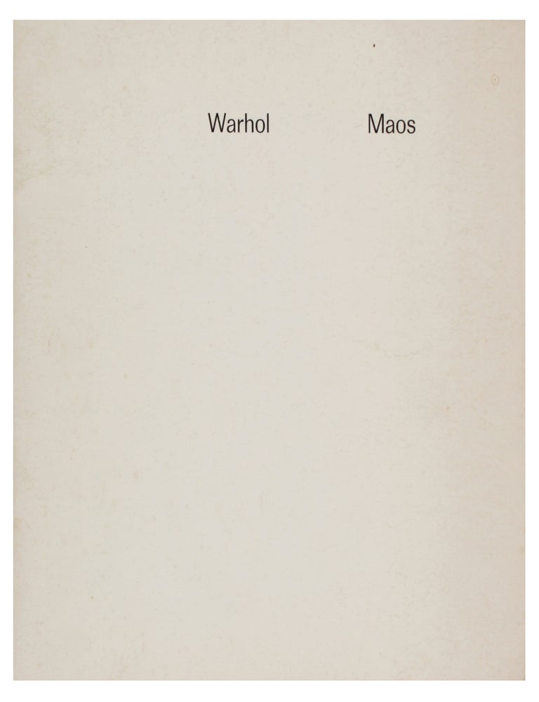 Item #32536 Warhol: Maos / Zehn Bildnisse von Mao Tse-Tung. Andy Warhol.